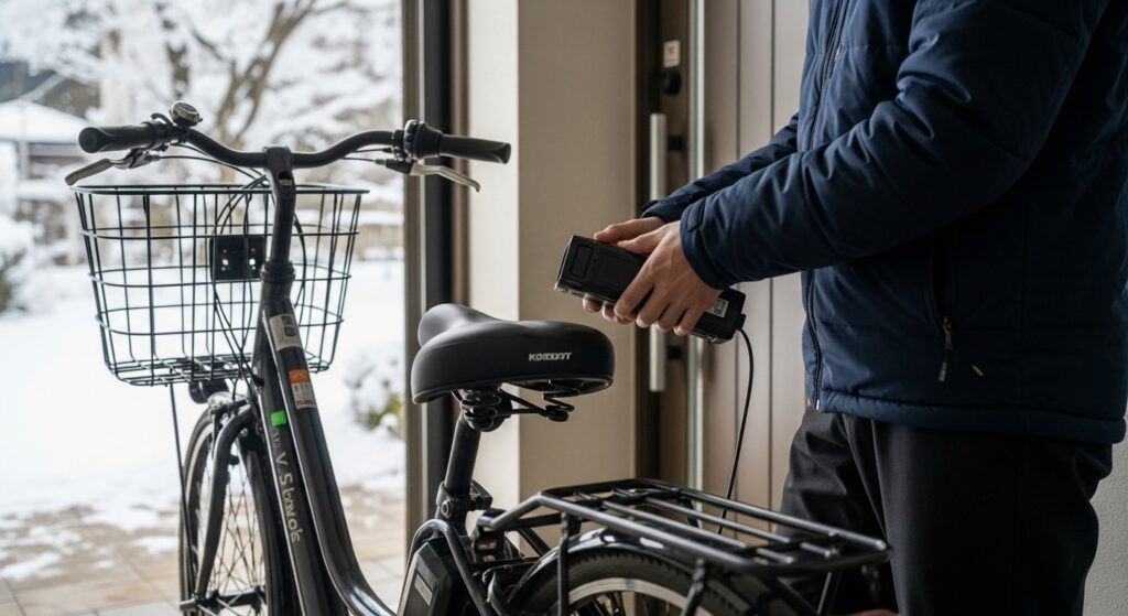 電動アシスト自転車で雪道を走る注意点