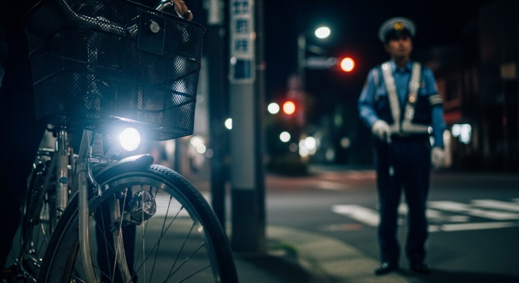 無灯火は違反!自転車ライトの法律と罰則