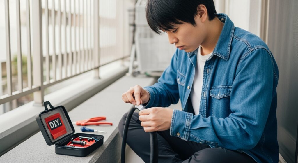 自分でパンク修理する場合の費用と方法