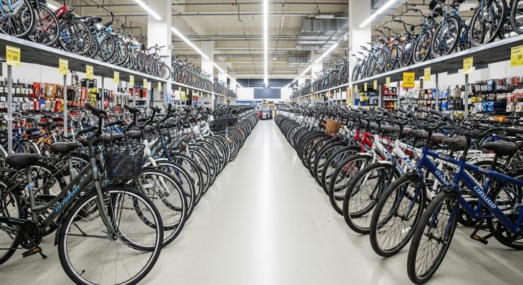 大型量販店やホームセンターでの自転車購入ポイント