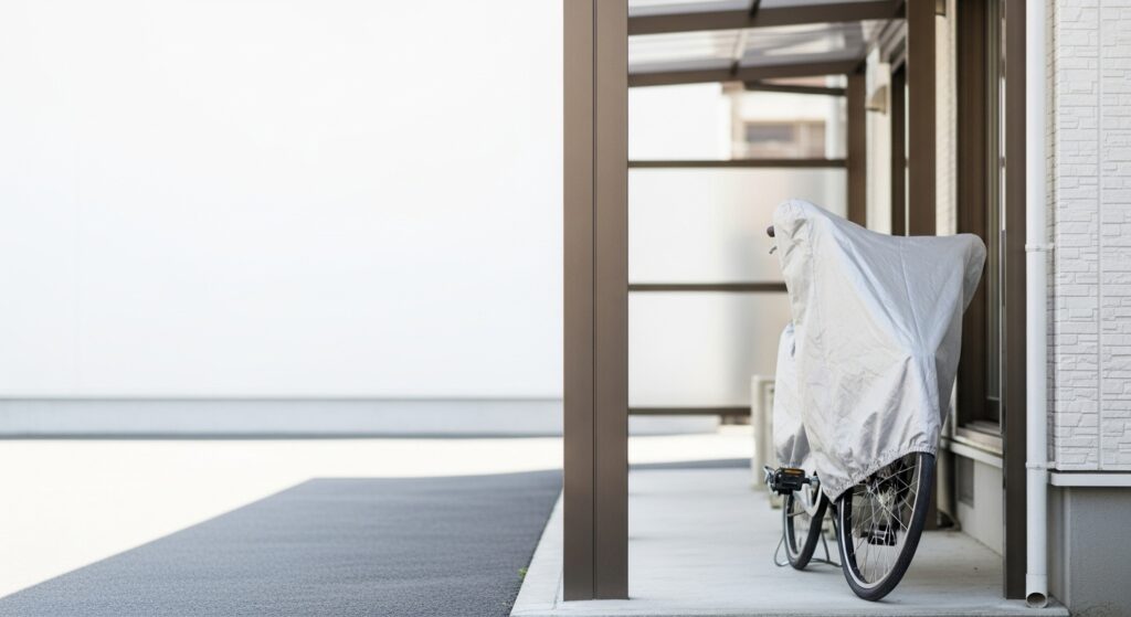意外な盲点?自転車の置き場所とカバーのかけ方