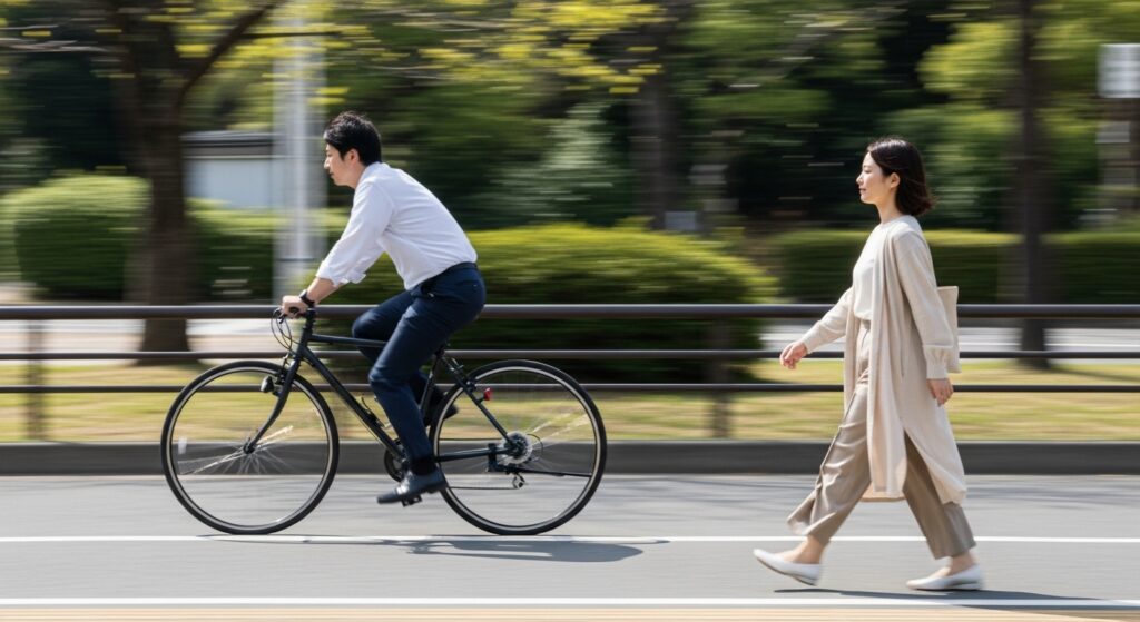 歩きと自転車の平均速度はどのくらい?