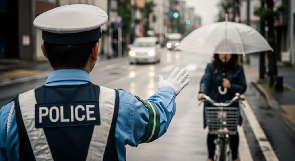 傘差し運転の法律と罰則を知る