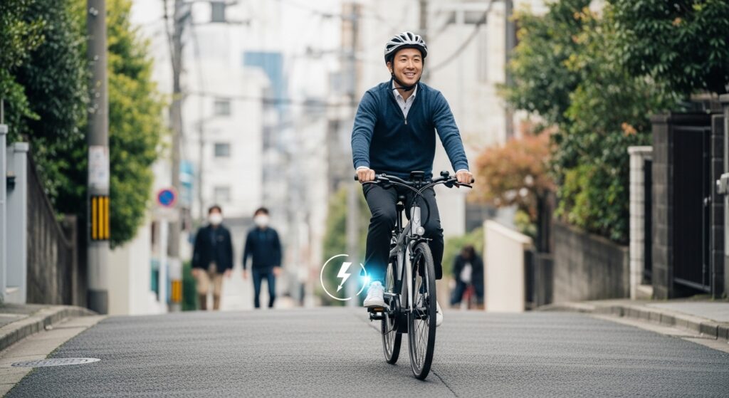 坂道も楽々!電動アシストの魅力