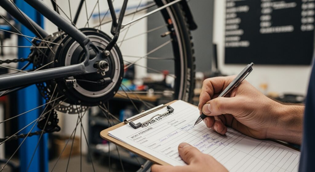 大手チェーン店の電動自転車修理費用
