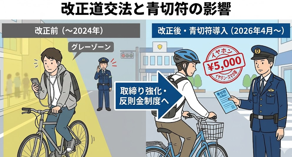 改正道交法と青切符の影響