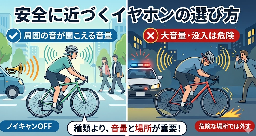 安全に近づくイヤホンの選び方