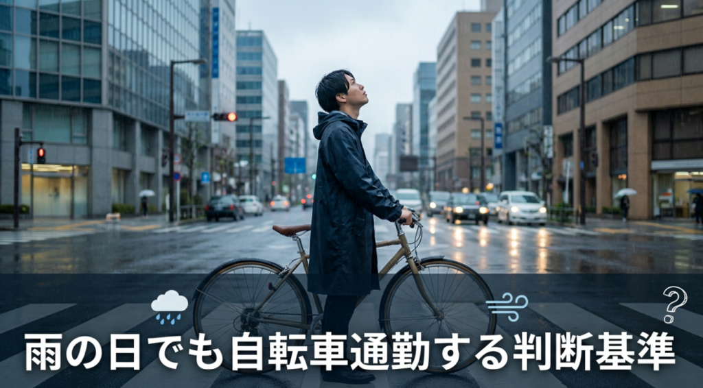 雨の日でも自転車通勤する判断基準