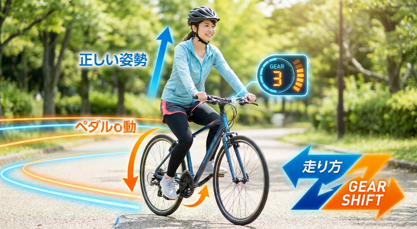 自転車10kmでも疲れにくい走り方とギアの使い方