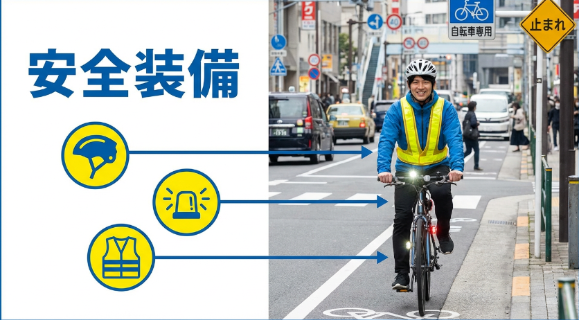 自転車10kmの安全装備と交通ルールの基本