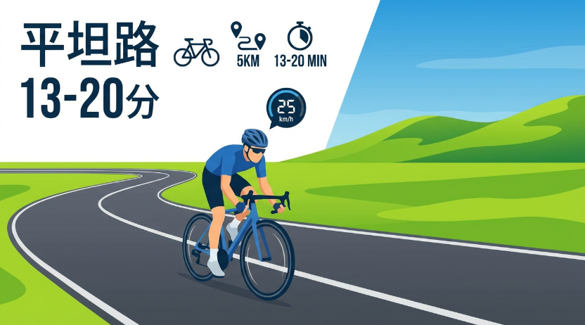 平坦路なら自転車4キロ何分か