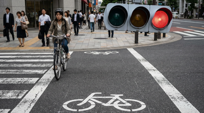 車道走行時は車両用信号に従う