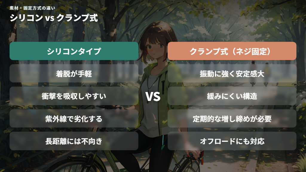 素材タイプと固定方式の違いで選ぶポイント