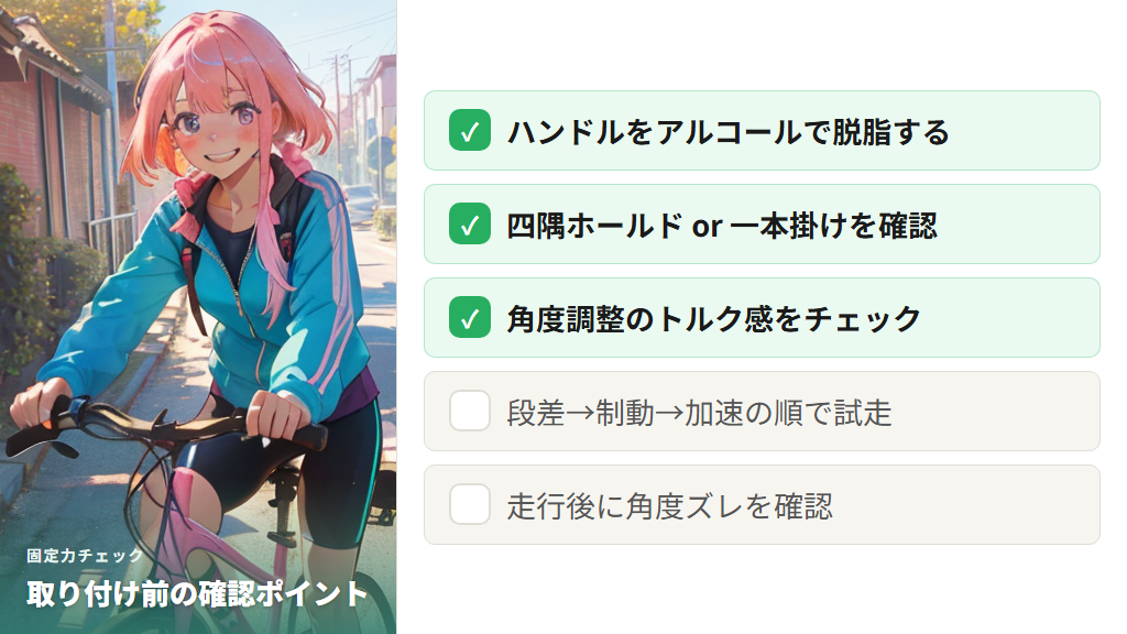 固定力と振動耐性を見極めるチェックポイント