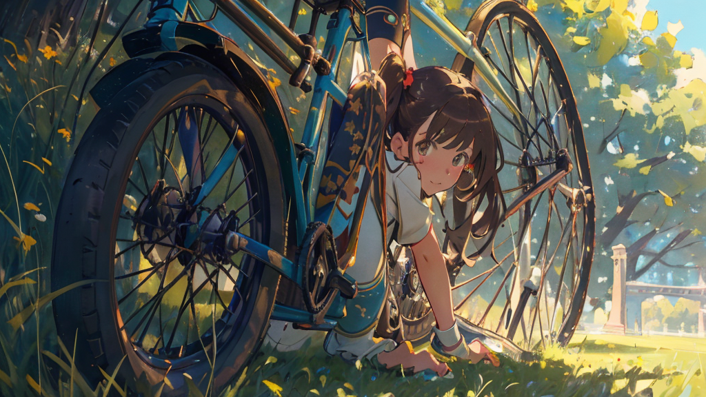 前輪のチューブ交換手順