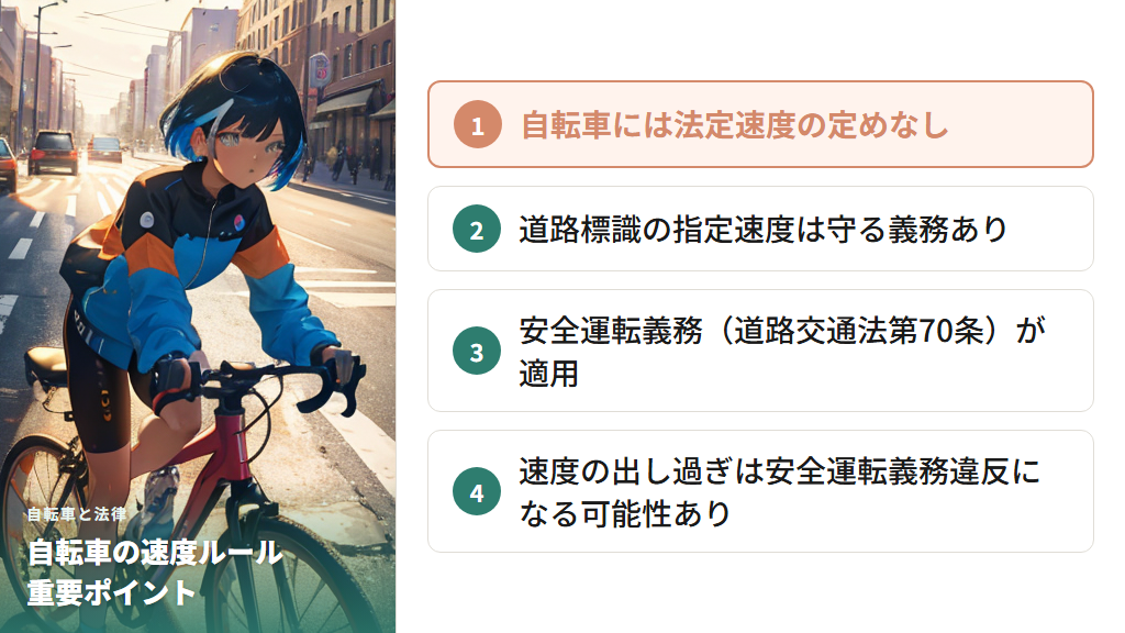 自転車に法定速度はない？速度制限に関するルールを確認