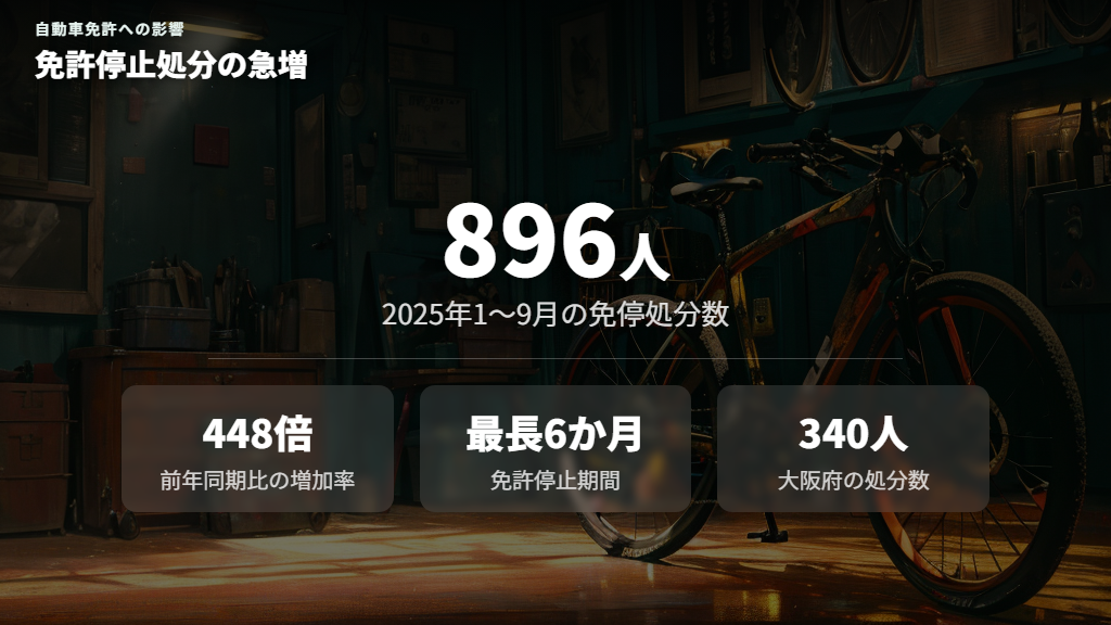 自動車免許の停止・取り消しへの影響