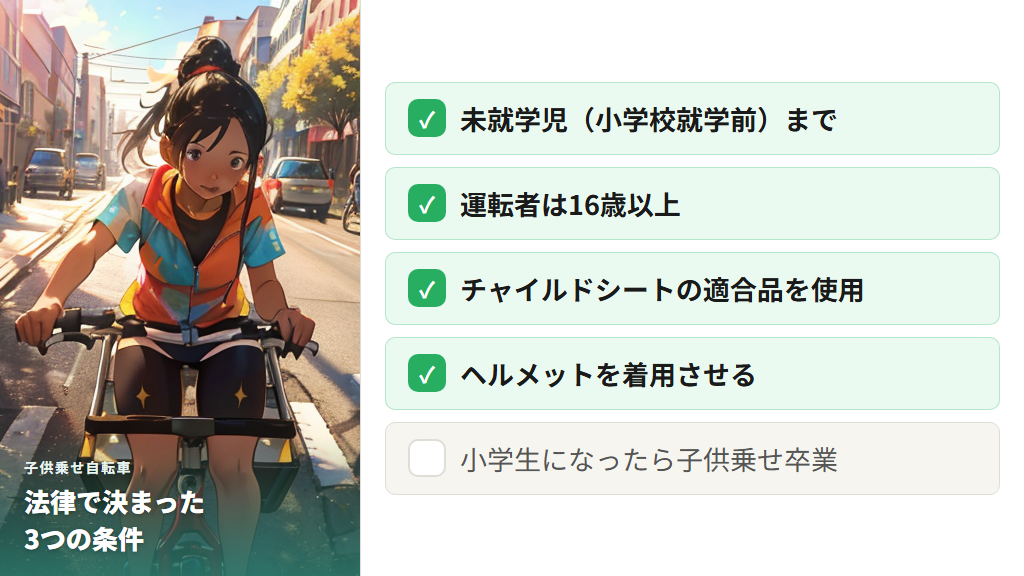 子供乗せ自転車の年齢制限:法律では何歳まで?