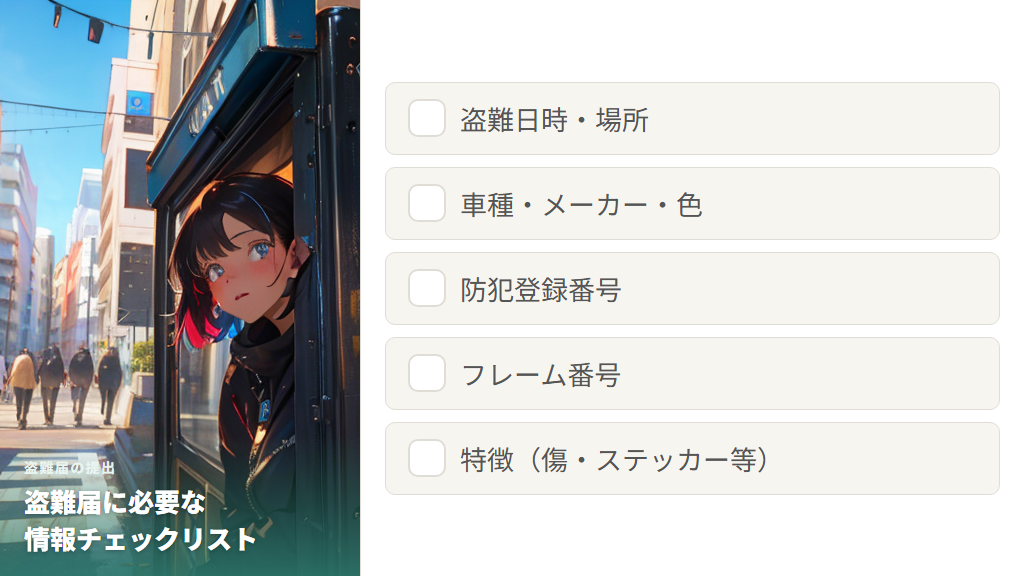 警察への盗難届提出の手順と必要な情報