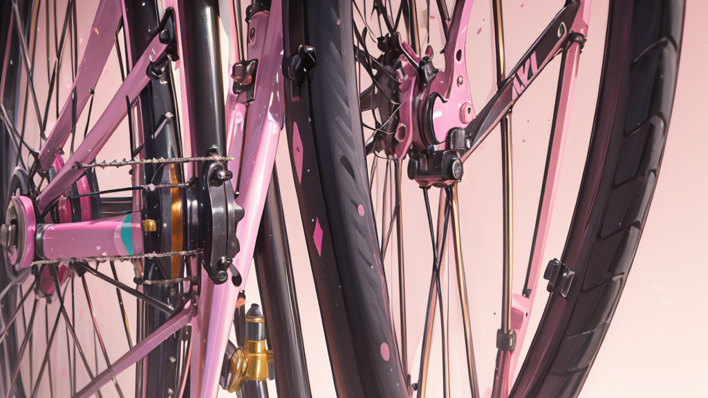 パステルピンクのカーボンバイクとフレームセットの選択肢