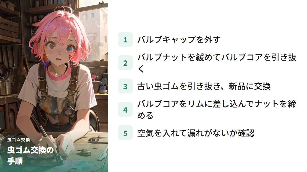 虫ゴムの交換方法と必要な道具