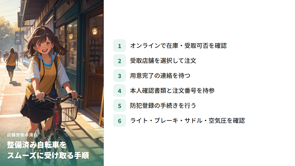 店舗受取なら整備済みをそのまま持ち帰れる手順と流れ