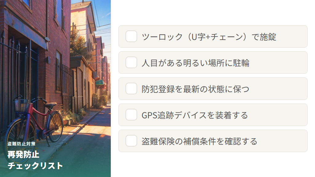 二度と盗まれないためのツーロック・GPS・保険対策