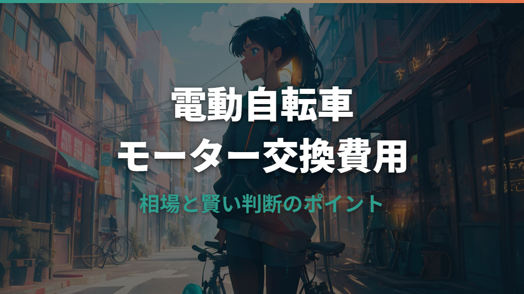 電動自転車のモーター交換費用の相場と判断のポイント