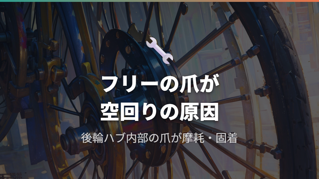 自転車の空回りで最も多い原因「フリーの爪」の故障とは