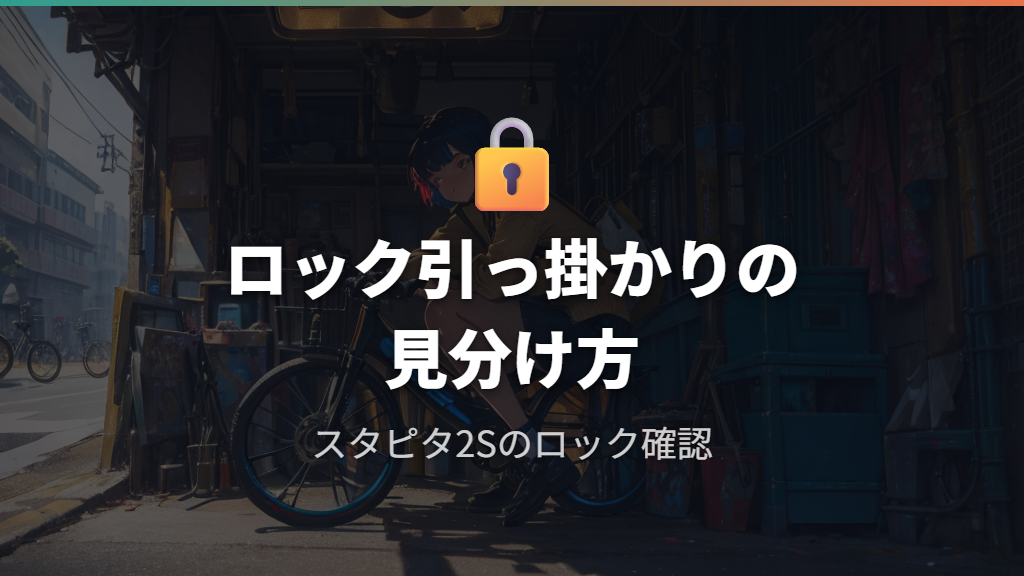 スタピタ2Sのロックが解除できていない場合の見分け方