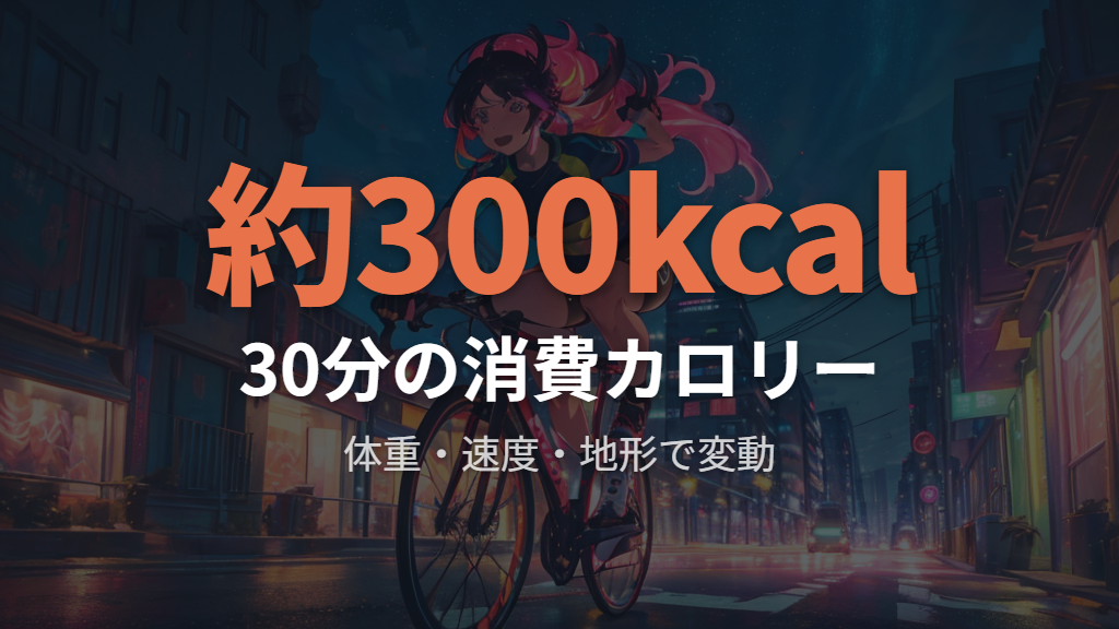 30分の消費カロリーと運動強度の目安