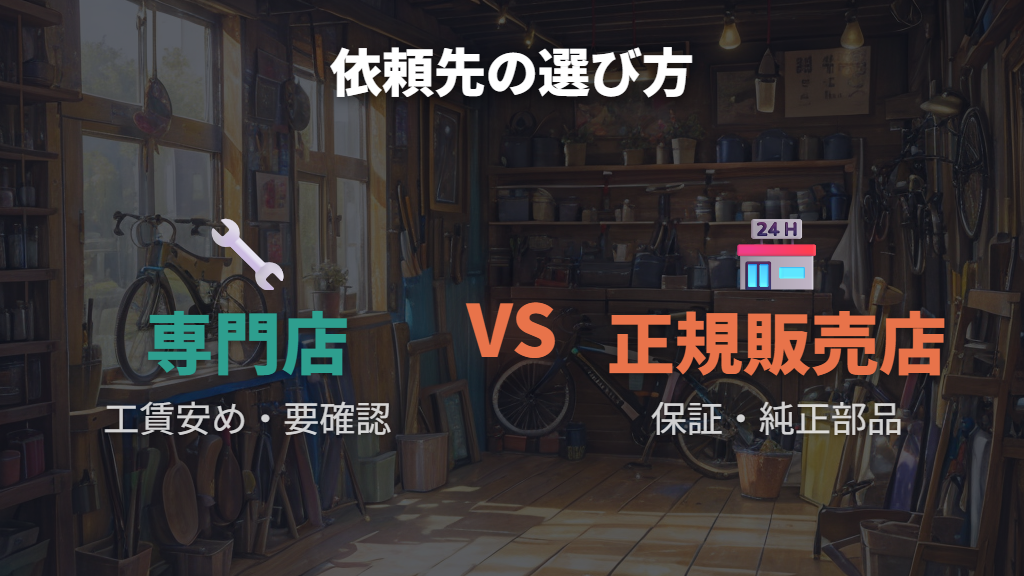 依頼先（専門店・正規販売店）の違いと注意点