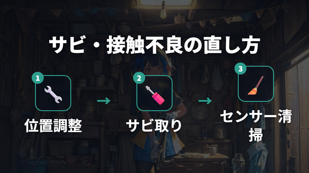 自分でできる接触不良・サビの直し方