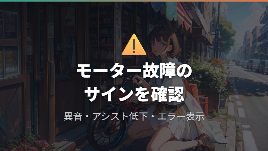 モーター故障で現れる症状と主な原因