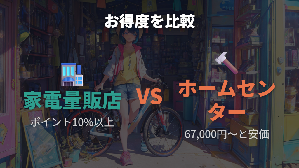 家電量販店のポイント還元とホームセンターの価格帯を比較