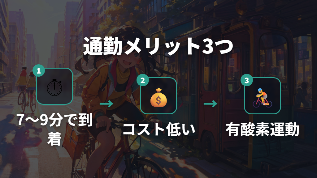 1.7km自転車通勤のメリットとコスト削減効果