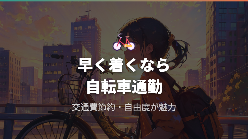 徒歩と自転車の使い分けと自転車通勤のポイント