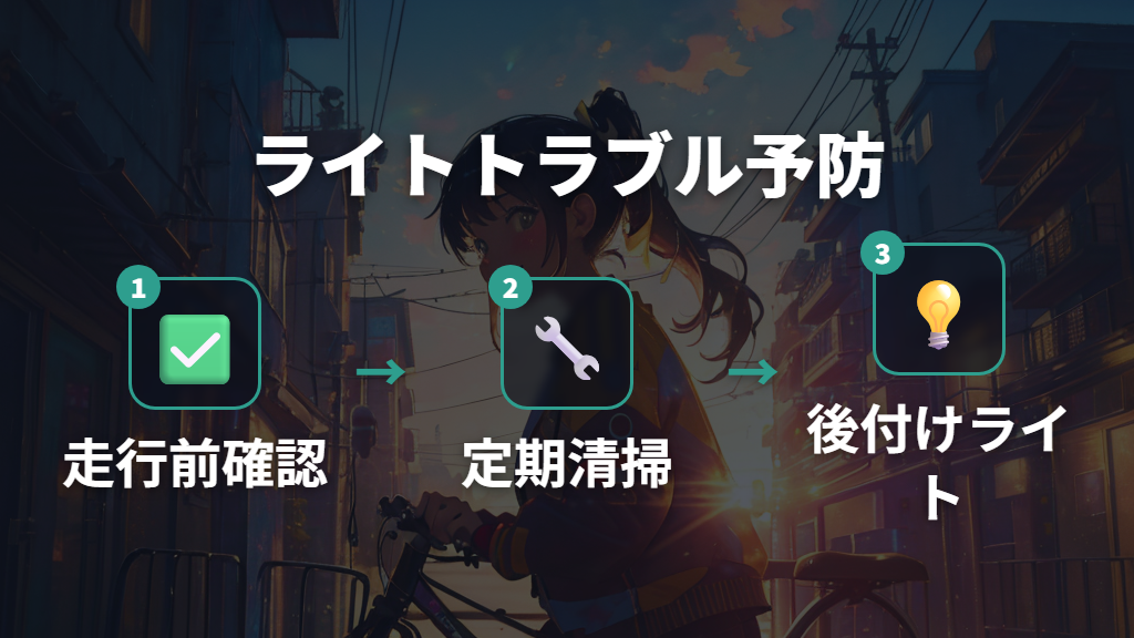 ライトトラブルを防ぐメンテナンス習慣と代替ライトの活用