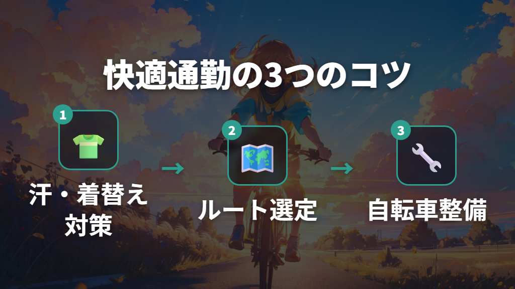 6.4キロ自転車通勤を快適に続けるための工夫とコツ