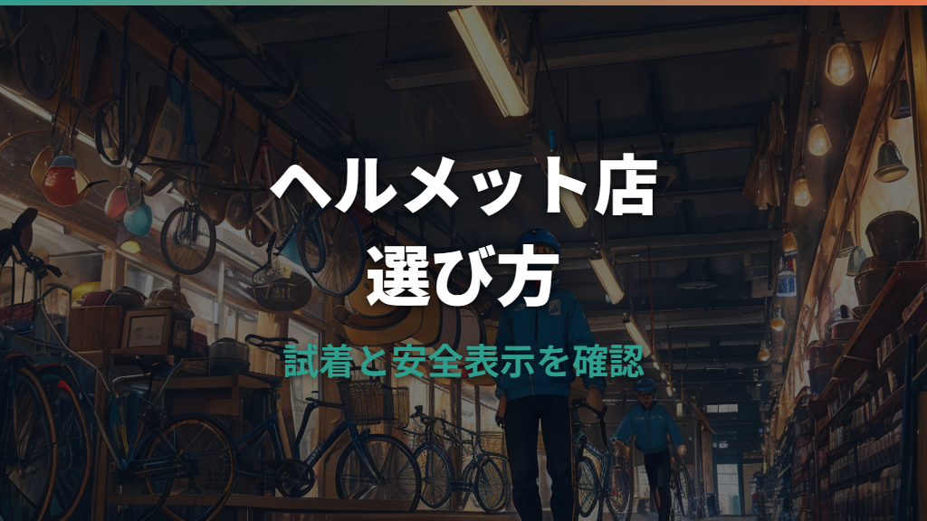 自転車ヘルメットがたくさん置いてある店はどこ？試着できる店舗と選び方