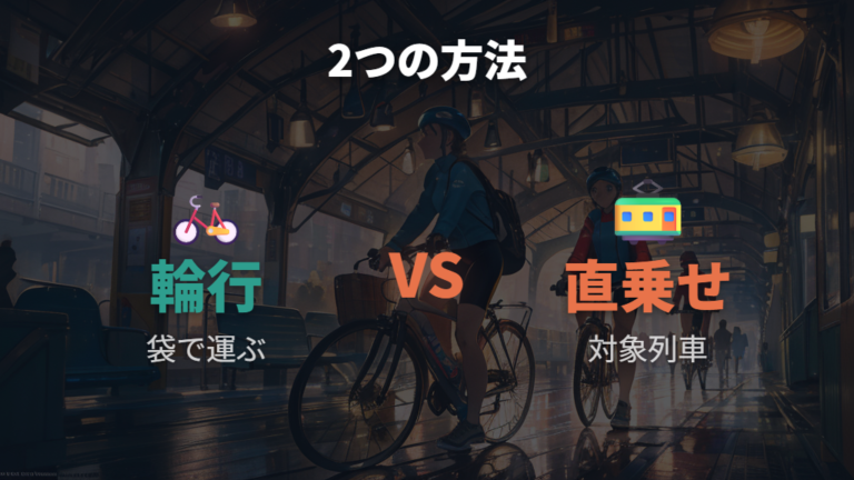 電車に自転車は持ち込める？まずは輪行とサイクルトレインの違い