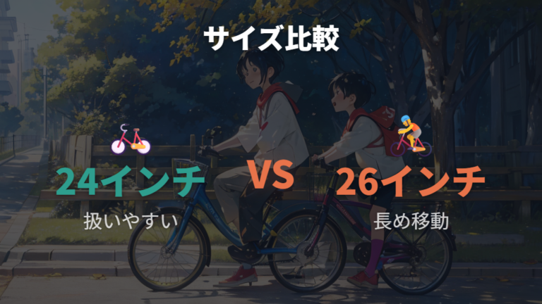 身長別に見る26インチの選び方を24インチと比べる