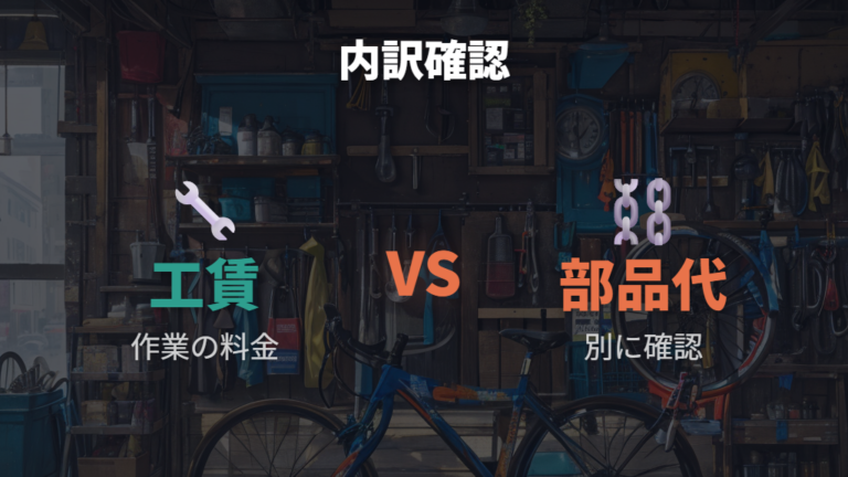工賃と部品代の内訳は別々に確認する