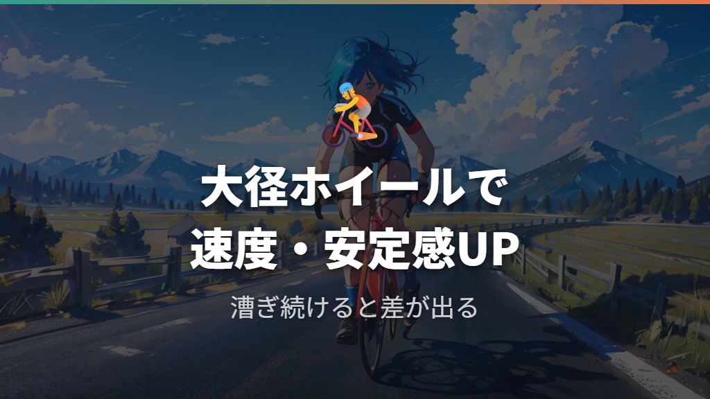 大径ホイールがもたらす安定性と速度維持