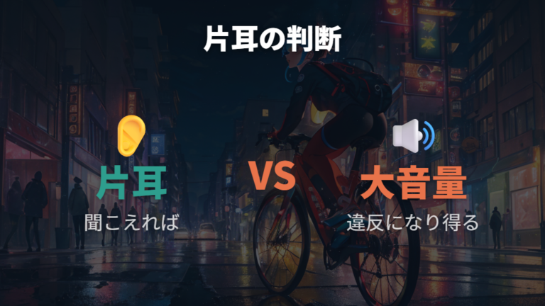 片耳イヤホンでも違反になる場合を見分ける