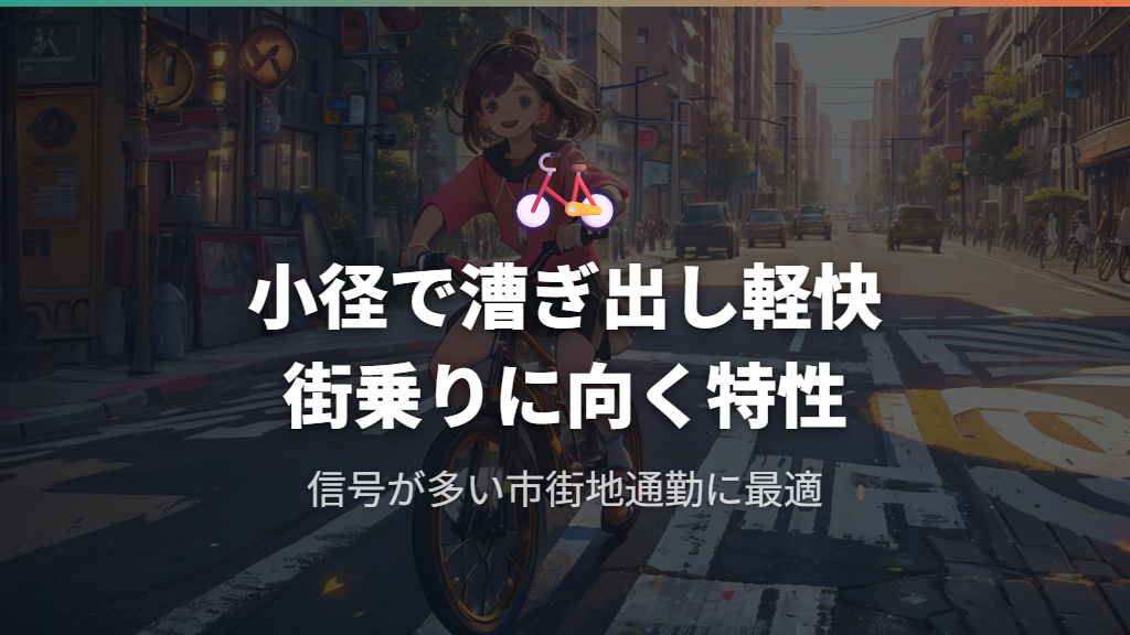 小径ホイールならではの漕ぎ出しの軽さ