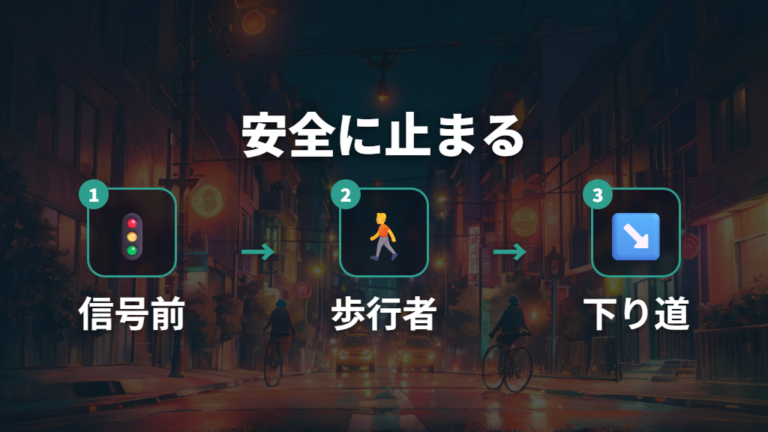 安全に止まるブレーキ操作のコツを場面別に見る