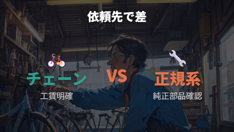 自転車店に依頼する費用は依頼先で変わる
