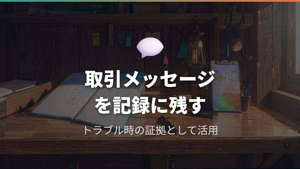 取引記録の重要性とメルカリのメッセージ機能の活用