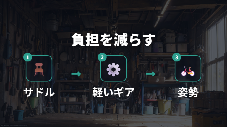 膝や腰に負担をかけない方法はサドルと姿勢から整える